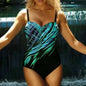 One-Piece Swimwear With Push Up Women Swimsuit Closed Body Bathing Suit blue black