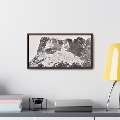 Black Hills Mount Rushmore Gallery Canvas Wraps Horizontal Frame 20″ x 10″ Walnut 1.25"