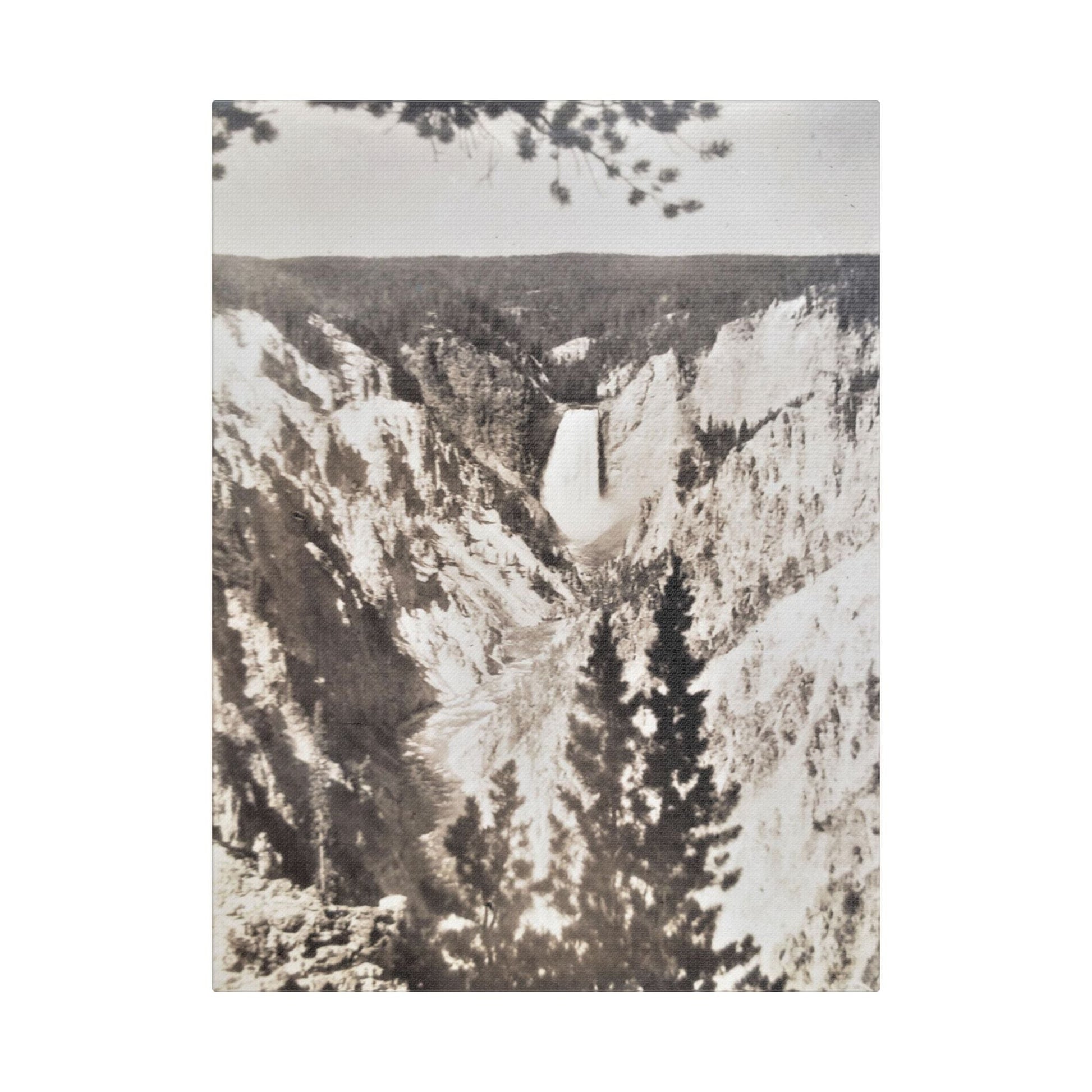 Artists Point Yellowstone Satin Canvas Stretched