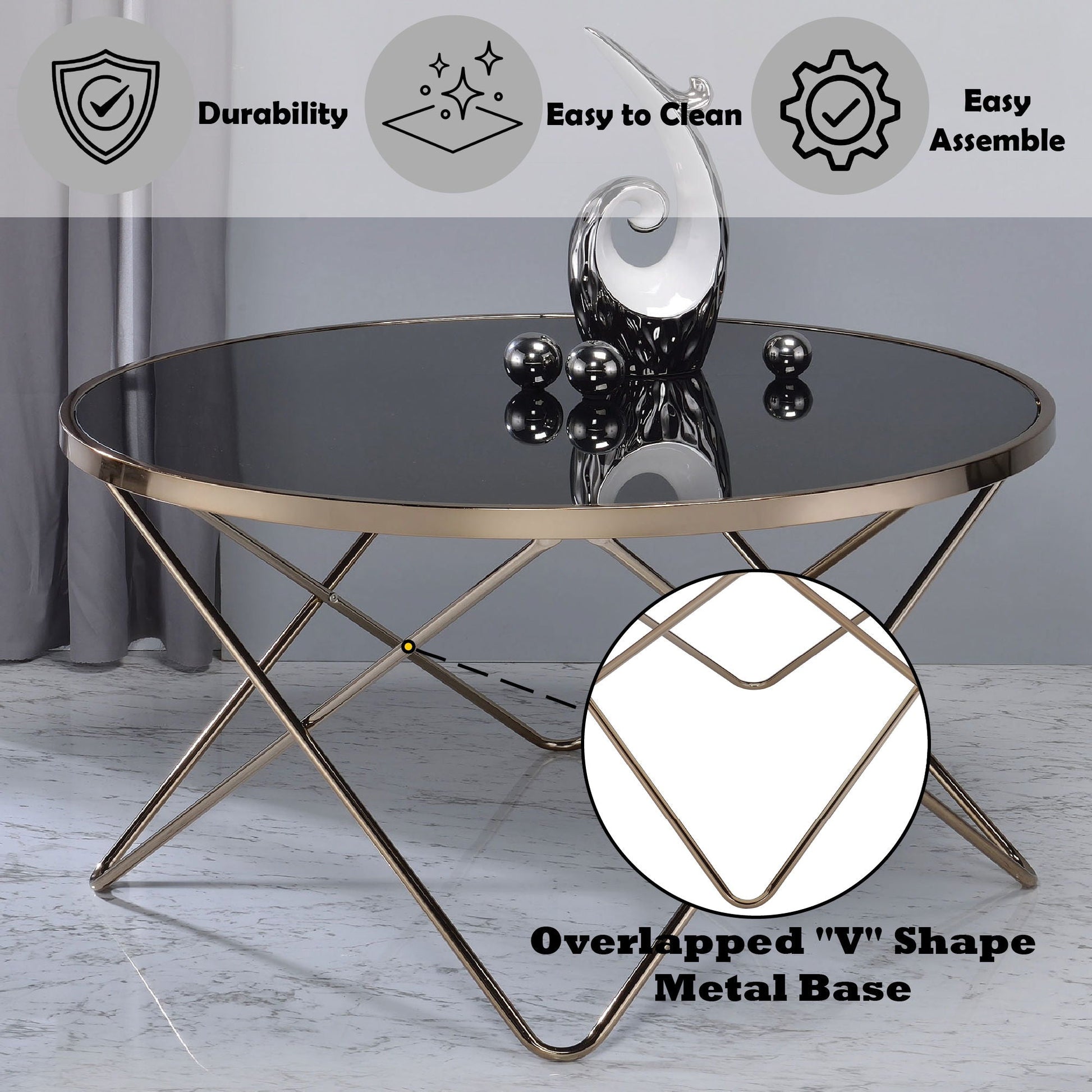 Valora - Glass Coffee Table - - Coffee Tables