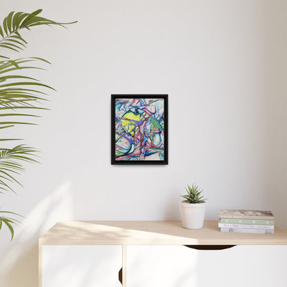 Alien Abstract Colorful Framed Canvas Art - Kia Day Design