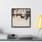 Carriage Ride Gallery Canvas Wraps Square Frame 16″ x 16″ Premium Gallery Wraps (1.25″) Black