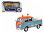 Volkswagen Type 2 (T1) Delivery Service Pickup Truck Blue and Orange "VW-Kundendienst" 1/24 Diecast Model Car by Motormax - - Volkswagen Models
