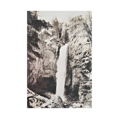 Tower Falls Yellowstone Satin Canvas Stretched