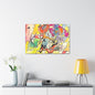 Colorful Abstract Canvas Gallery Wraps 36" x 24" 1.25"