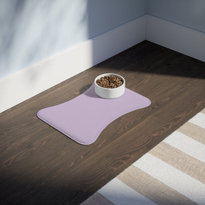 Blue Chalk Pet Feeding Mats Bone shape (19" x 14") White