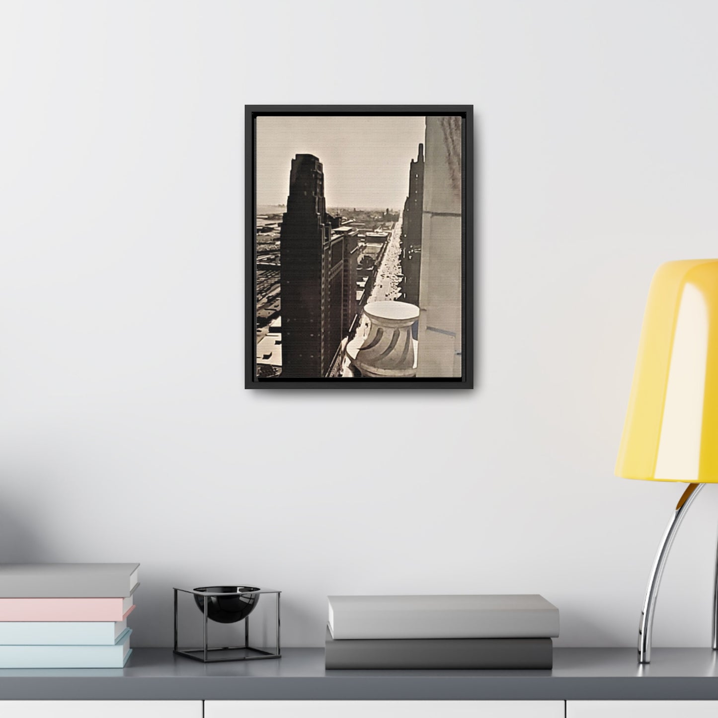 Michigan Ave Chicago Gallery Canvas Wraps, Vertical Frame