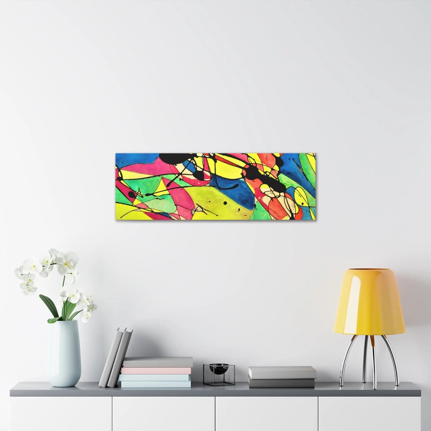 Exploding Earth Canvas Gallery Wraps 36″ x 12″ 1.25"