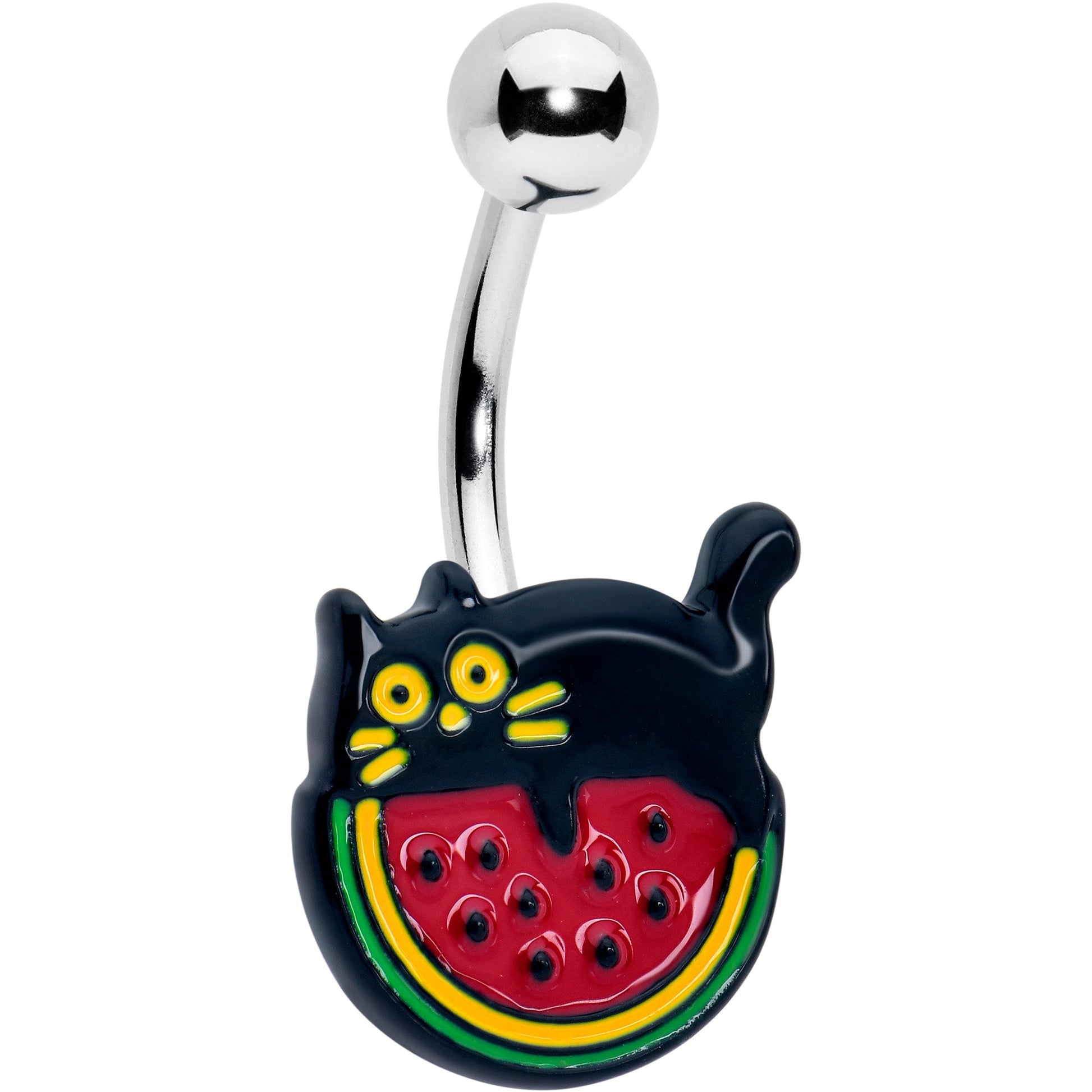 Watermelon Cat Love Belly Ring - - BELLY RING