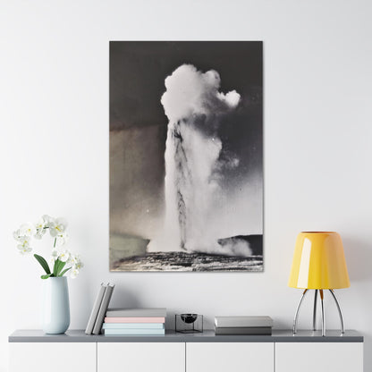 Old Faithful Geyser Yellowstone Canvas Gallery Wraps 32″ x 48″ 1.25"