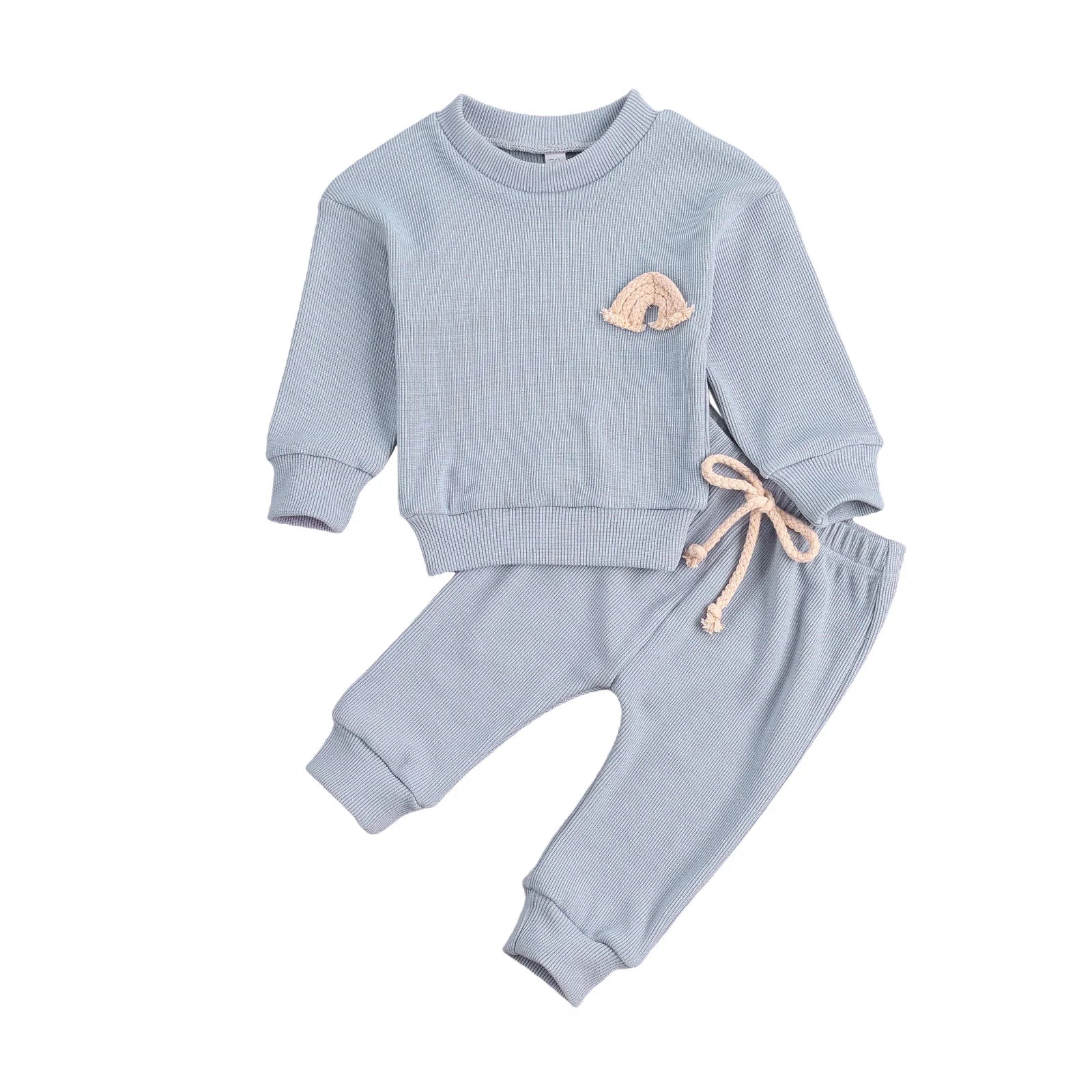 Baby Long Sleeve Romper and Pants Set - - baby clothes