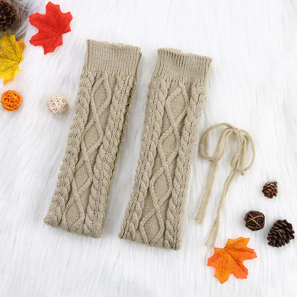 Solid Color Over-the-Knee Chunky Knit Leg Warmers