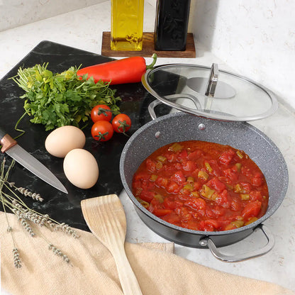 Serenk Excellence Pots and Pan Set Stock Pot Egg Pan Nonstick 4 Pcs Kia Day Design