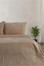 Merinos Modern Line 3 Piece Double Blanket Set Mocha Kia Day Design