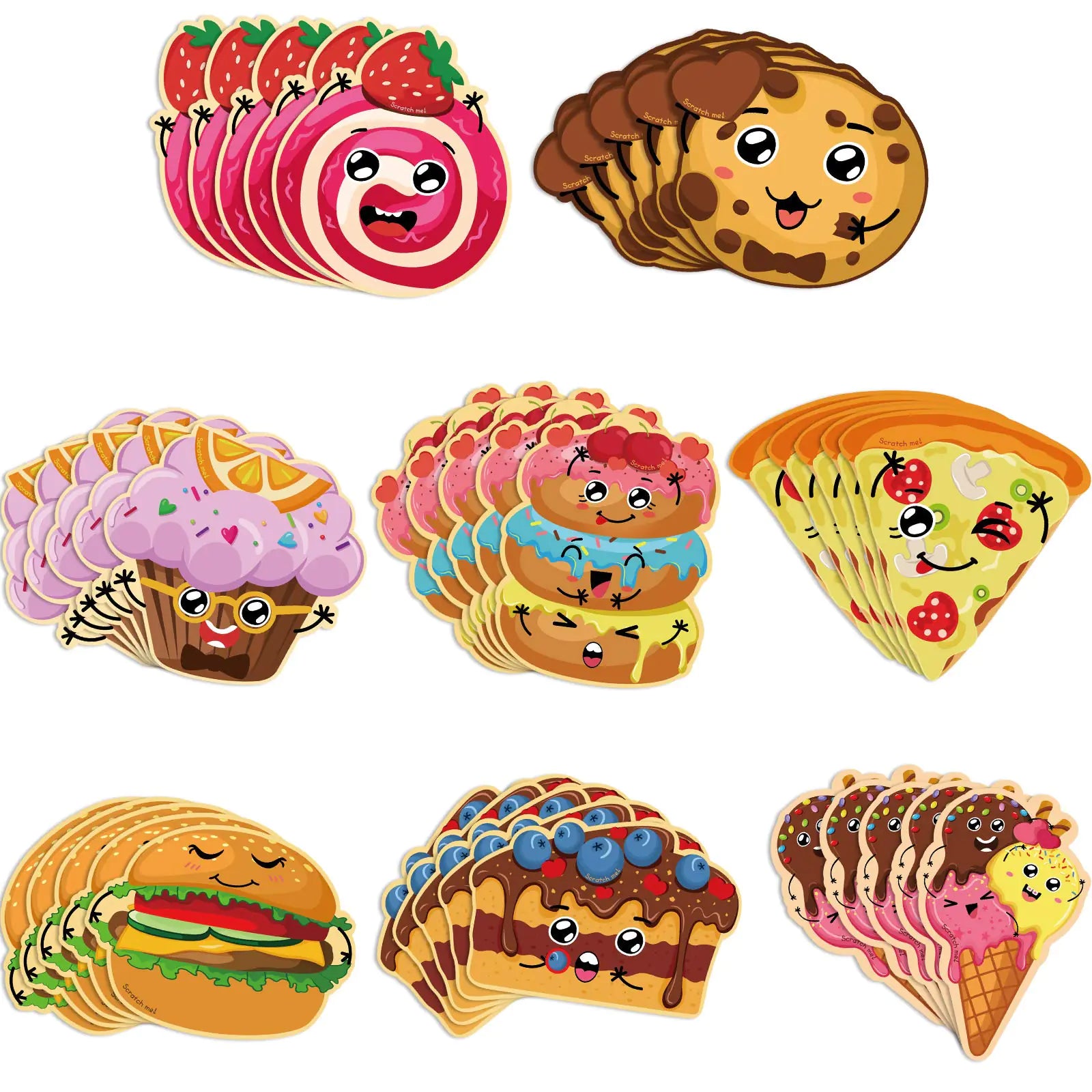 40 Pieces Valentines Day Cards for Kids Valentines Scratch and Sniff Cards for Classroom 8 Unique Patterns and Scents Exchange Gift Cards for School Children Party Supplies Favors with 40 Envelopes Kia Day Design