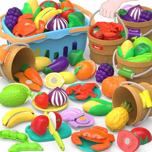 59 Piece Toddlers Play Food Set - Kia Day Design