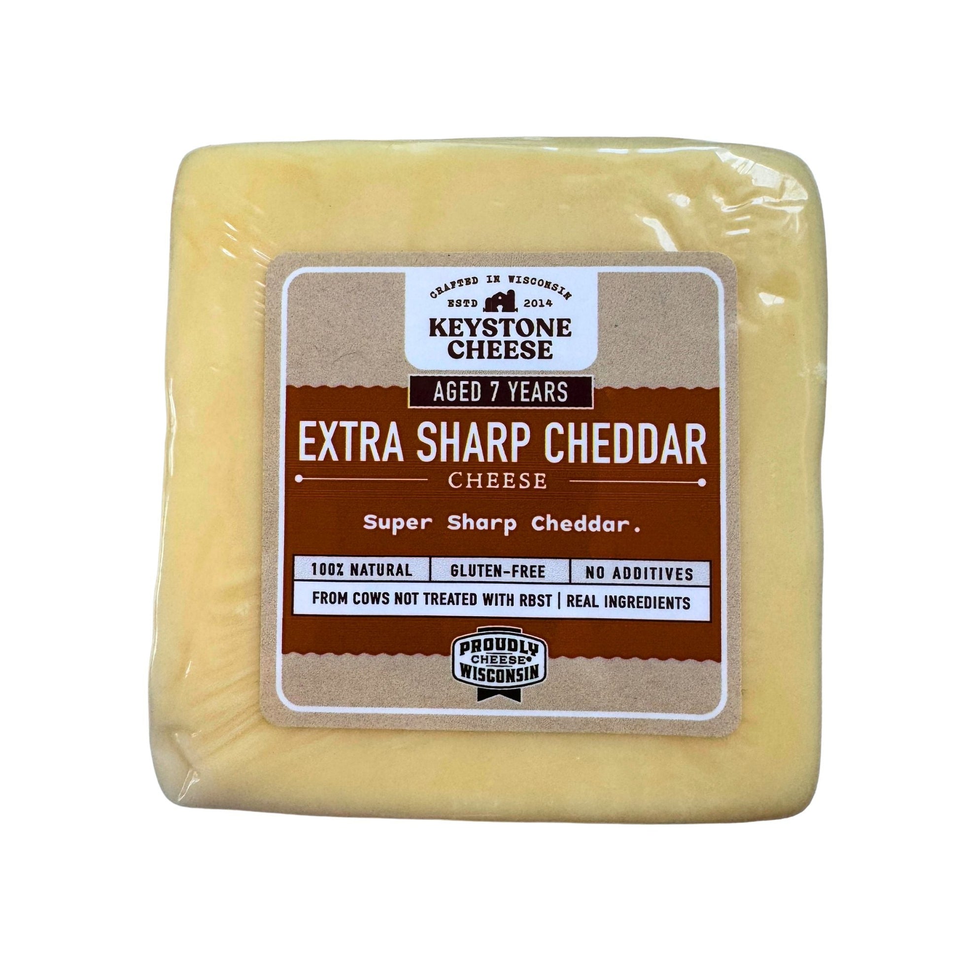 7 Year Aged White Cheddar- Keystone Cheese- {{Product type}}
