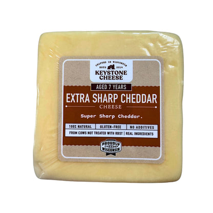 7 Year Aged White Cheddar- Keystone Cheese- {{Product type}}