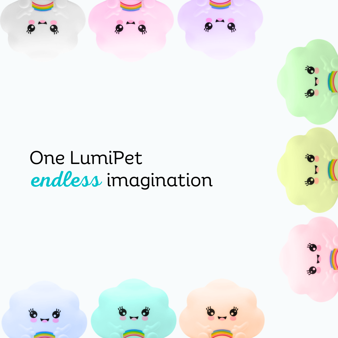 LumiPets® Kawaii Cloud - Children's Nursery Touch Night Light - - Item 0112