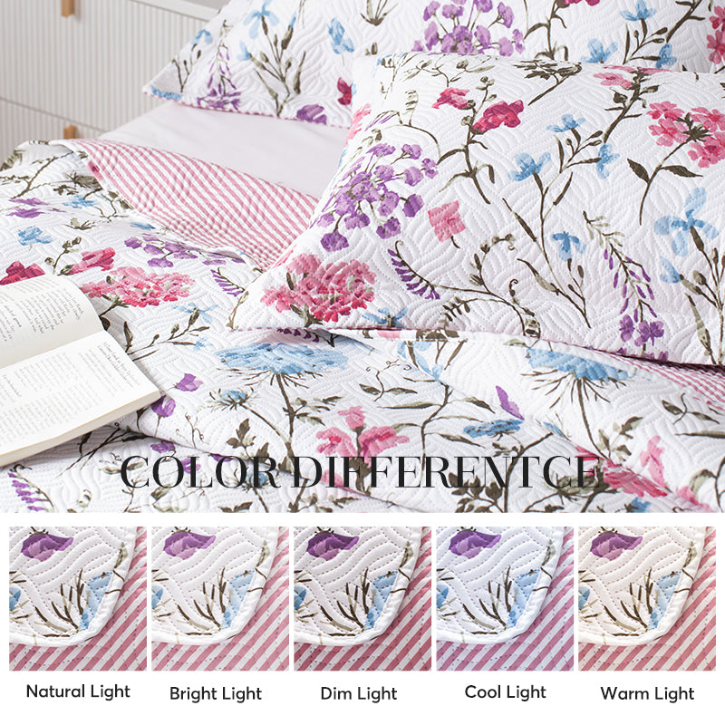 Kasentex Spring Floral Quilt Set- Kasentex- {{Product type}}