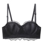 Lace Bustier Bra for Wedding Supports and Shapes - Sexy temptation black single piece 32 70AB - bra