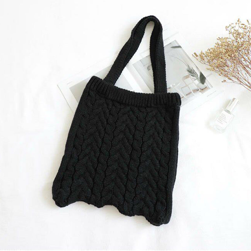Casual Vintage Womens Shoulder Handbag - Black - handbag