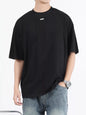 Men's Plus Size Round Neck Relaxed-Fit T-Shirt - Black -