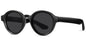 Unisex Vintage Fashion Retro Round Acetate Sunglasses Polarized black