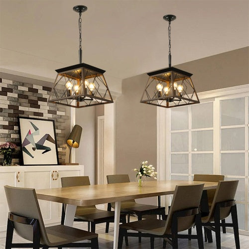 Farmhouse Chandelier 4 Lights Vintage Antique Ceiling Light - - light
