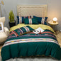 60s Egyptian Organic Cotton Pattern Bedding Sets green white red