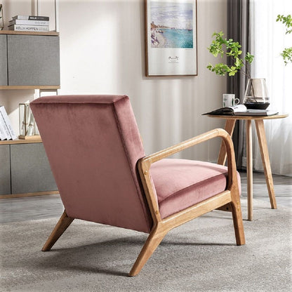 Classic Mid-Century Modern Accent Chairs, Open Framed Armchair With Cushioning- Unique Piece Furniture- {{Product type}}