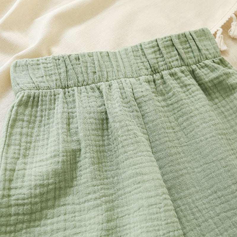 Cotton Girls Flared Pants - Casual Ankle-Length Pants - - pants