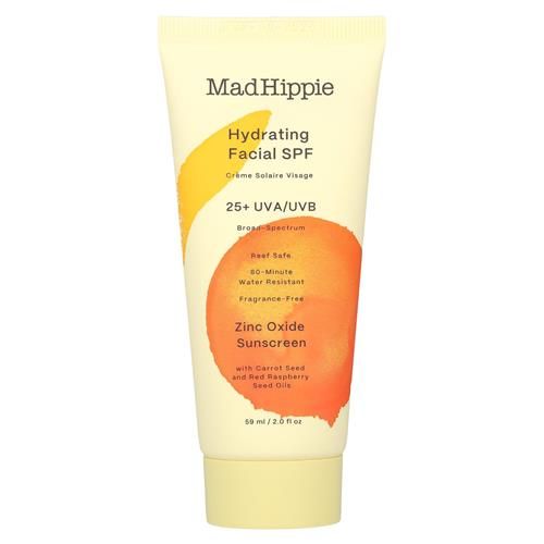 Mad Hippie Hydrating Facial Spf 25+, Zinc Oxide Sunscreen, Reef-Safe Face Cream, Fragrance-Free, 2 Oz - - Skin Care
