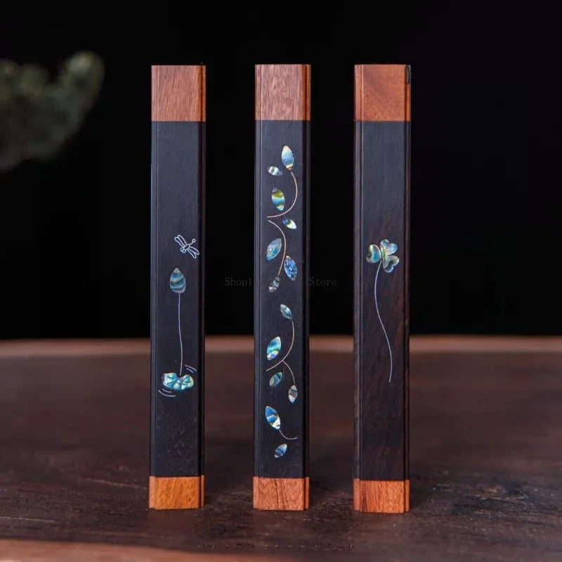 Creative Wooden Square Incense Box with Incense Plug Aromatherapy Tools - - Incense Tools