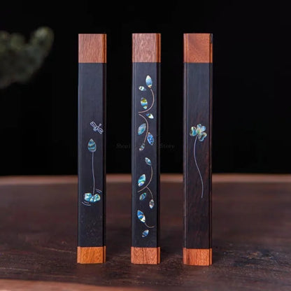 Creative Wooden Square Incense Box with Incense Plug Aromatherapy Tools - - Incense Tools