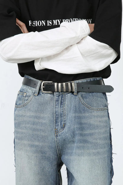 Men's Contrast Loose Fit Jeans - -