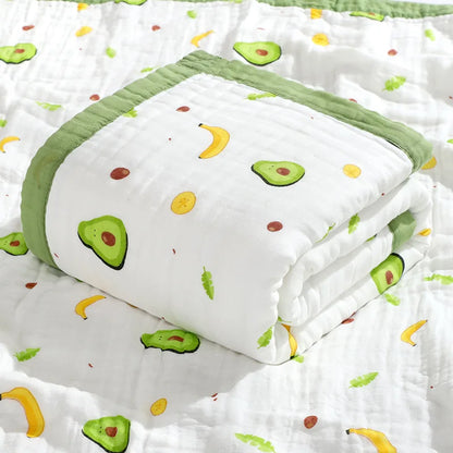 Cotton 6-Layer Unicorn Baby Swaddle Blanket - - blanket