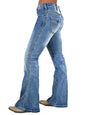 Embroidered Flare Bootcut Jeans in Light Blue - Light Blue XX-Large - Women's Fashion - Women's Clothing - Bottoms - Jeans