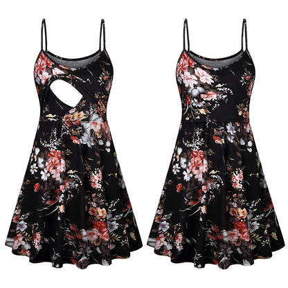 Euro-American Chic Maternity Halter Dress - - dress