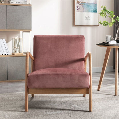 Classic Mid-Century Modern Accent Chairs, Open Framed Armchair With Cushioning- Unique Piece Furniture- {{Product type}}