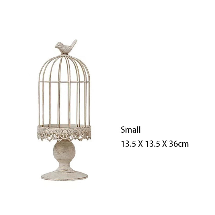 Retro Iron Table Decoration Bird Cage Candlestick Large Size