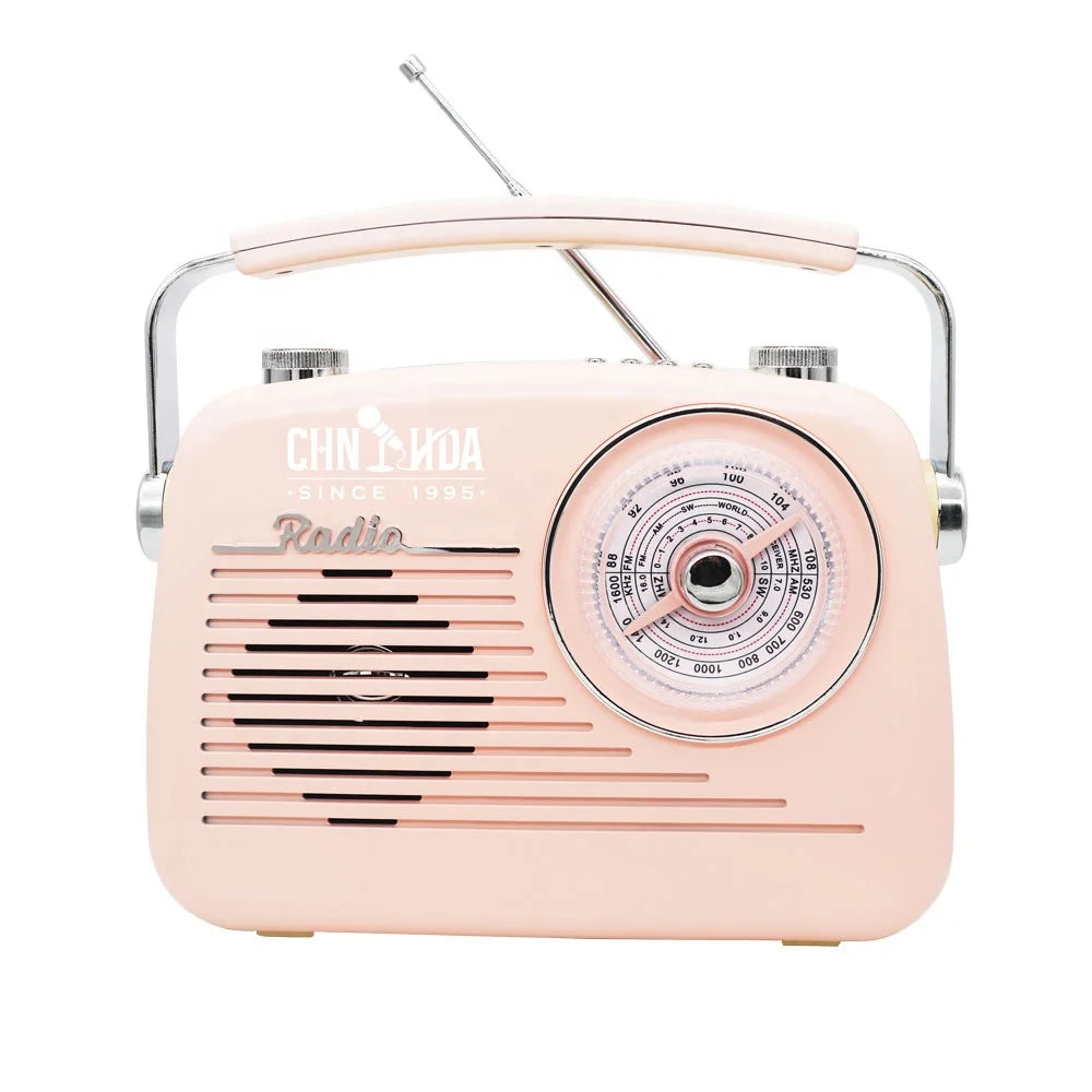 Retro Rechargeable Am Fm Sw Portable Radio Usb Tf Radio