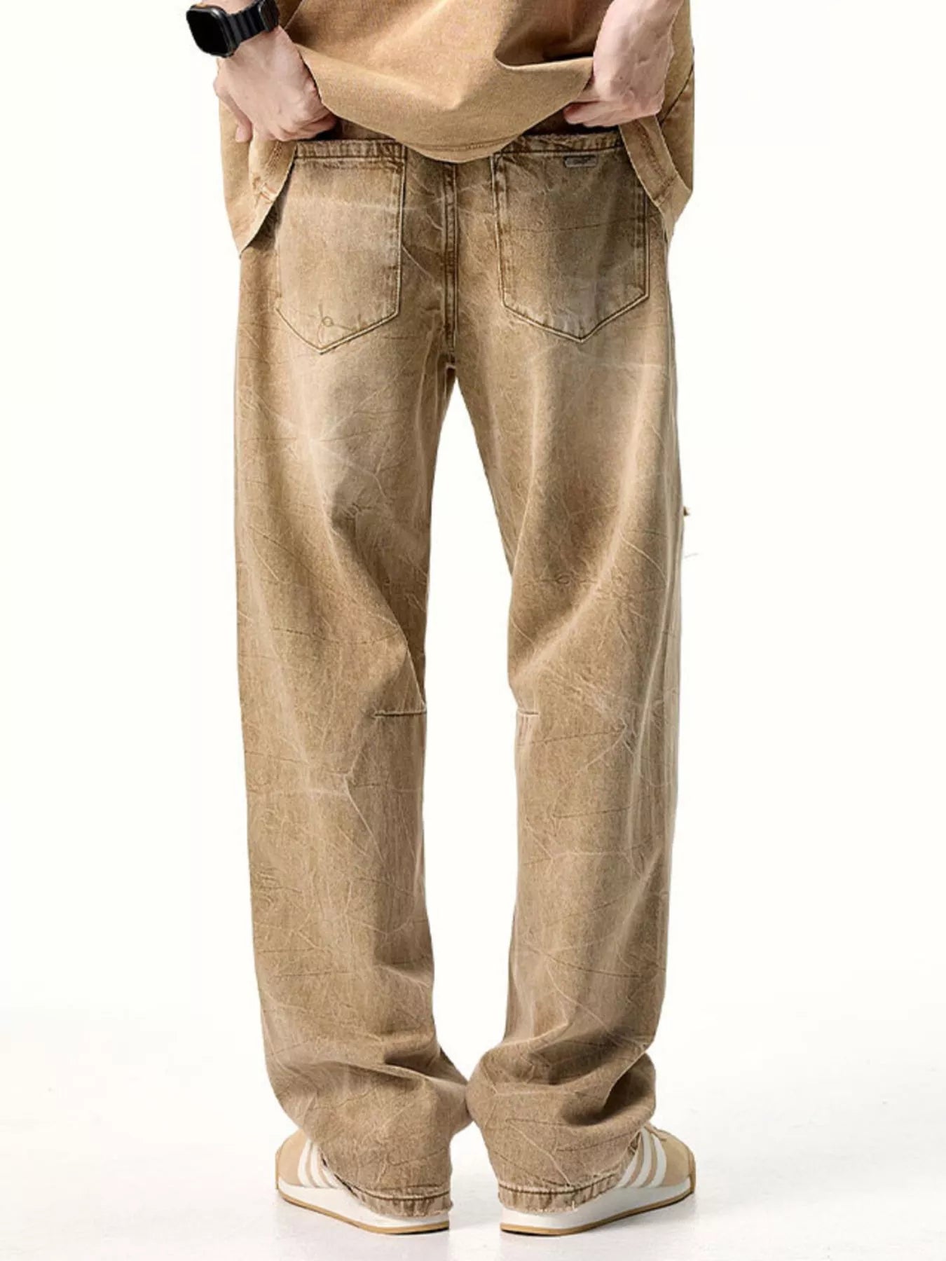 Men's Distressed Relaxed Fit Jeans - -