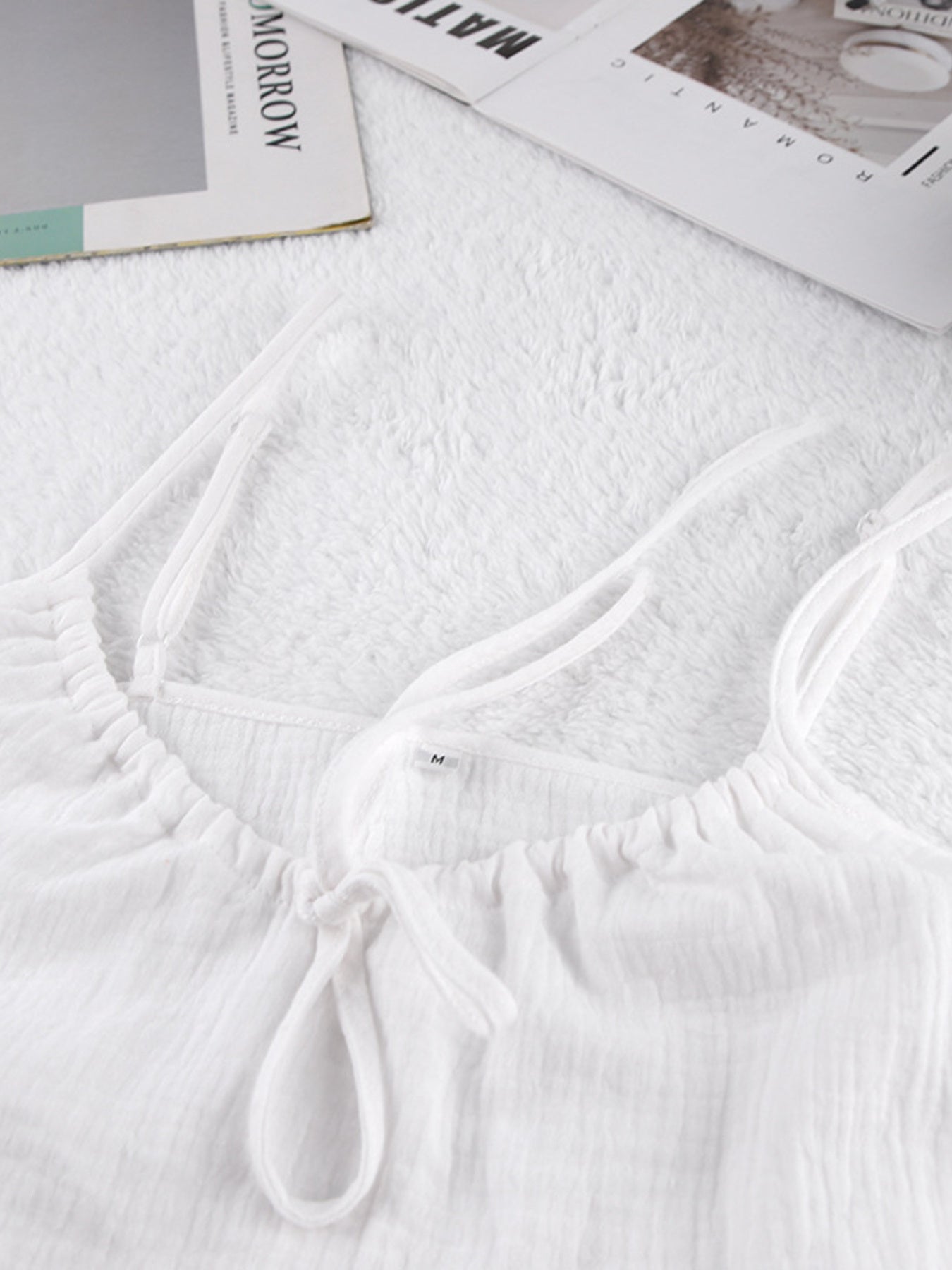 Tie Front Relaxed Fit Cami and Shorts Set- Shopimist- {{Product type}}