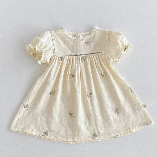 Baby Sleeveless Princess Dress cream