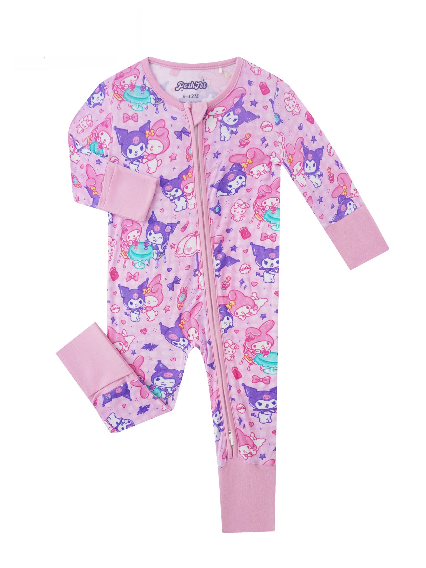 PoshTOT Sanrio Kuromi Bamboo Baby Convertible Zippy Romper - 18-24M - Zippy Romper