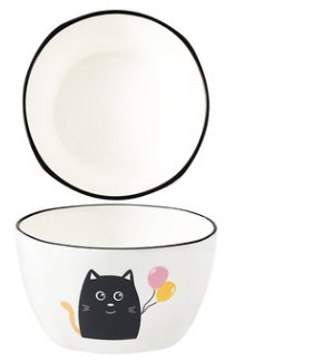 PurrfectCat Ceramic Dining Bowls - E - bowls