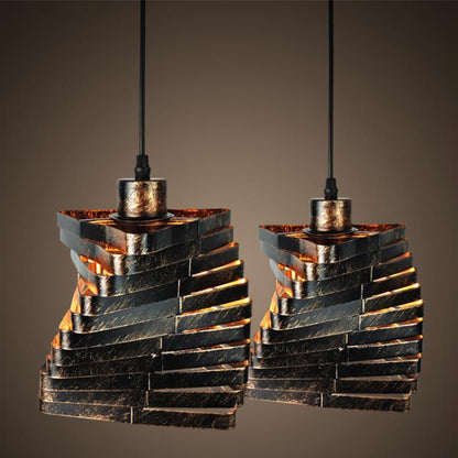 Vintage Industrial Style Iron Cage Light Fixture - - ceiling light