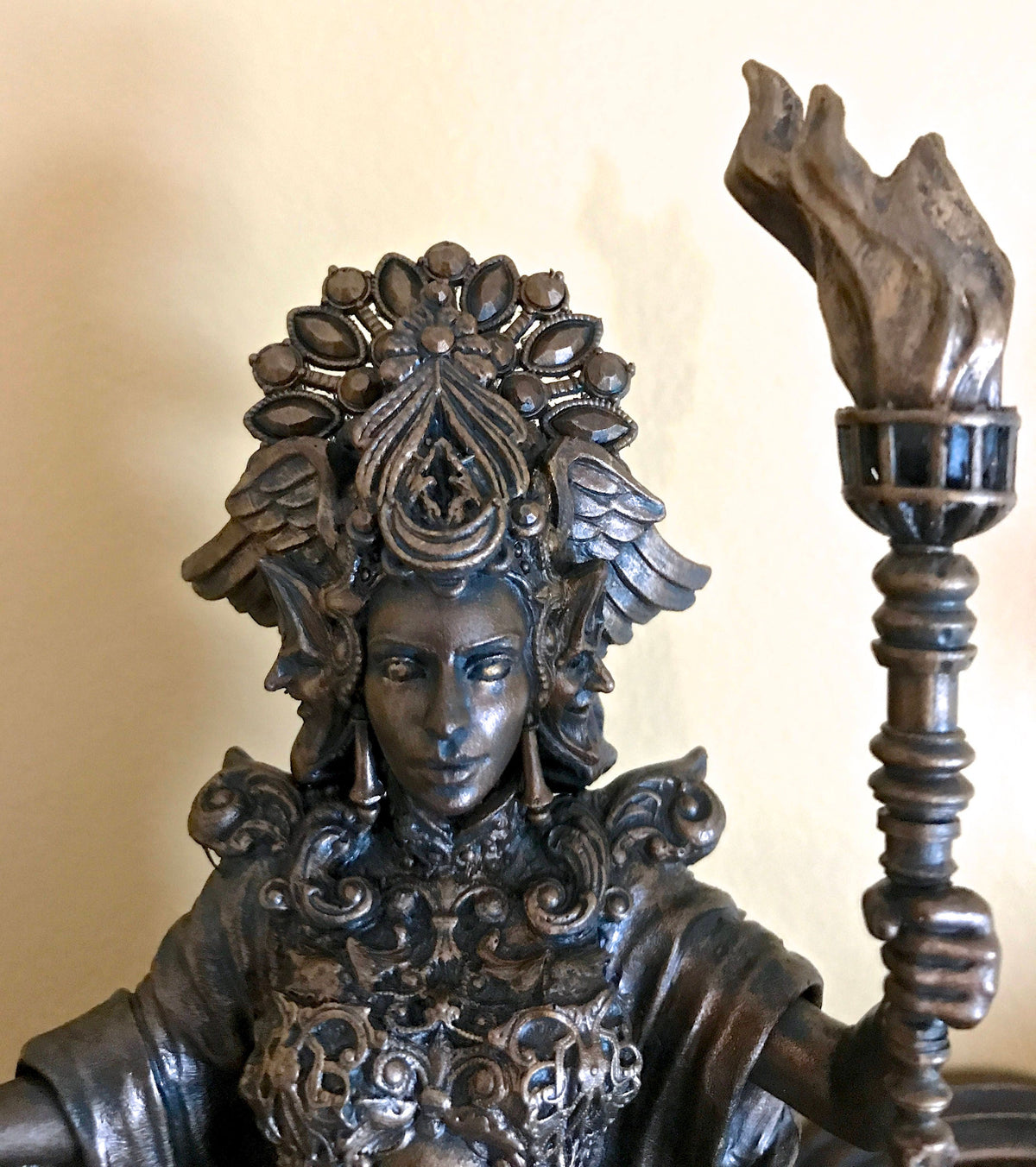 Hecate, Goddess of Witchcraft and Magic Statue, Resin Sculpture | Mythical Goddess Figurine | Folklore Altar Statue for Gothic Home Decor - -