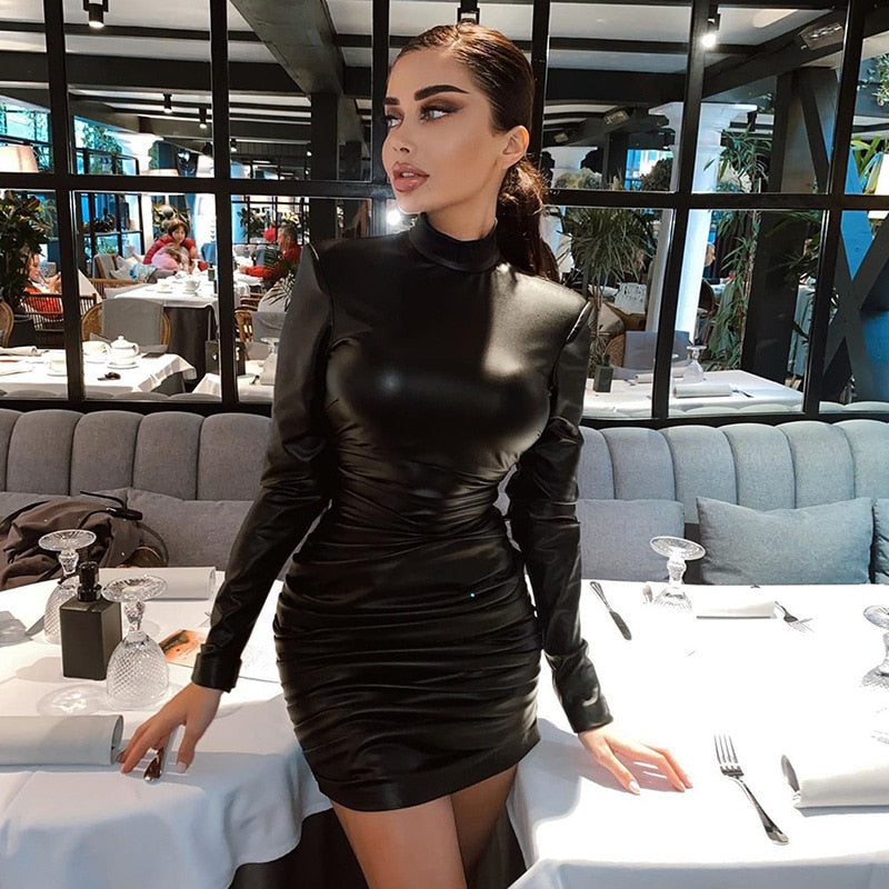 Vintage Leather Dress - - dress